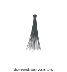 Broom Stick On A White Background, Vector Illustration