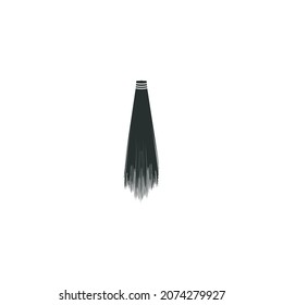 broom stick on a white background, vector illustration