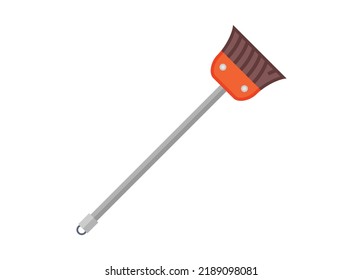 Broom stick. Simple flat illustration.