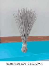 Broom sticks made from coconut leaf stems