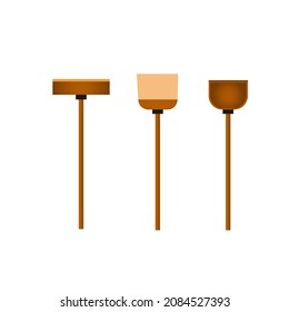 Web de ilustración de diseño de vector de barrido de escobas