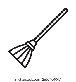 Escoba o barredora para limpiar pisos icono de Vector plano