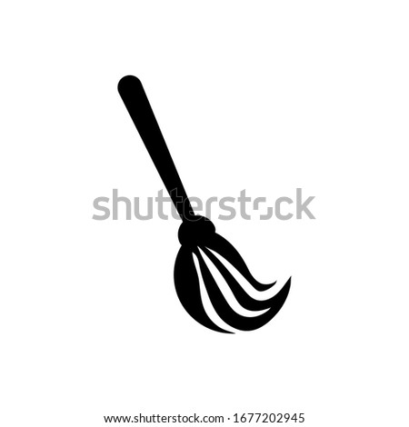 Broom sweeper graphic design template vector isolated