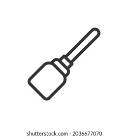 Broom thin line icon. Symbol in trendy outline style. Premium design for web and apps. Perfect for UI. 
