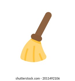 Broom vector. Floor broom for dusting off dust on the floor for cleaning.