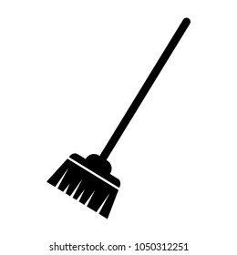 Broom vector icon.
