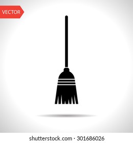 Broom vector icon