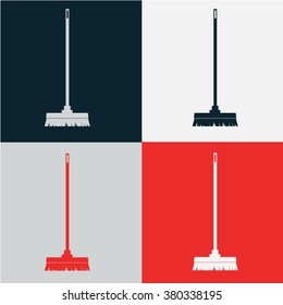 Broom vector icon.