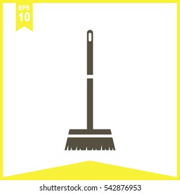 Broom vector icon.