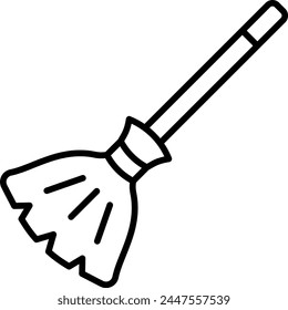 Icono de Vector de escoba. Se puede utilizar para la impresión, aplicaciones móviles y de Web.
