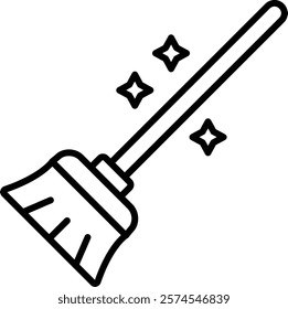 Broom vector icon. Can be used for printing, mobile and web applications.