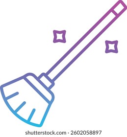 Broom vector icon. Can be used for printing, mobile and web applications.