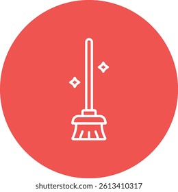 Broom vector icon. Can be used for printing, mobile and web applications.