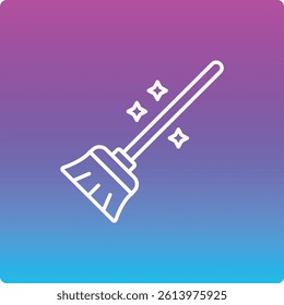 Broom vector icon. Can be used for printing, mobile and web applications.