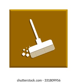 Broom vector icon Flat design style eps 10
