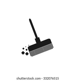 Broom vector icon Flat design style eps 10