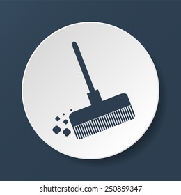Broom vector icon Flat vector illustrator Eps 