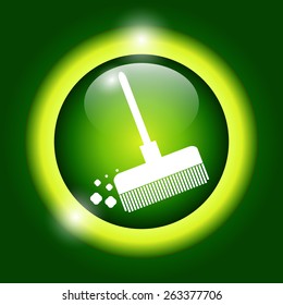 Broom vector icon Flat vector illustrator Eps 