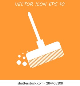 Broom vector icon Flat vector illustrator Eps 