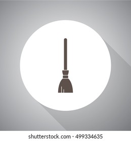 Broom vector icon. Flat modern design. Halloween icon.