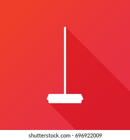 Broom vector icon. Household floor cleaner symbol. Home hygiene sign