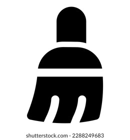 activo de ilustración de icono del vector de escoba