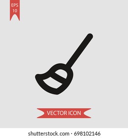 Broom vector icon, illustration symbol