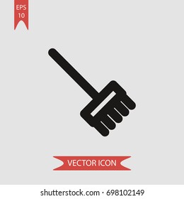 Broom vector icon, illustration symbol