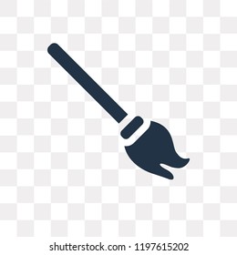 Broom vector icon isolated on transparent background, Broom transparency concept can be used web and mobile