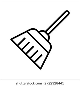 Plantilla de línea de icono de Vector de escoba