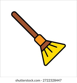Besen Vektor Symbol Linie Vorlage