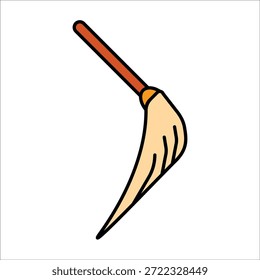 Besen Vektor Symbol Linie Vorlage