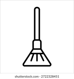 Besen Vektor Symbol Linie Vorlage