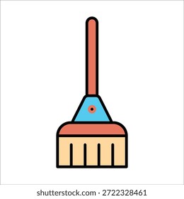 Besen Vektor Symbol Linie Vorlage