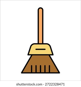 Besen Vektor Symbol Linie Vorlage