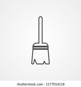 Broom vector icon sign symbol