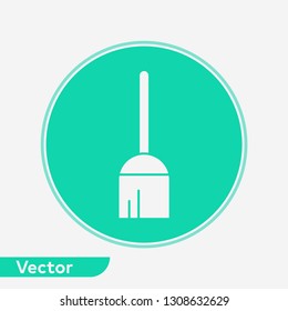 Broom vector icon sign symbol