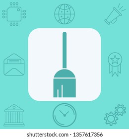 Broom vector icon sign symbol