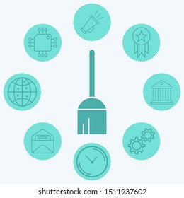Broom vector icon sign symbol