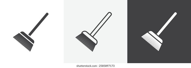 Broom vector icons collection graphic designs for ui designs