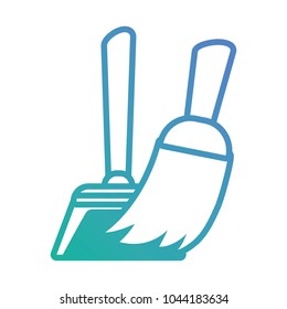 broom vector illustration