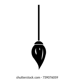 Broom vector illustration. Doodle style. Design, print, logo, symbol, decor, textile, paper.