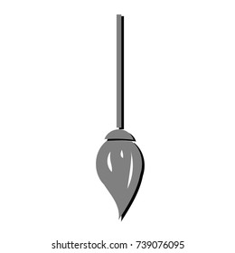 Broom vector illustration. Doodle style. Design, print, logo, symbol, decor, textile, paper.