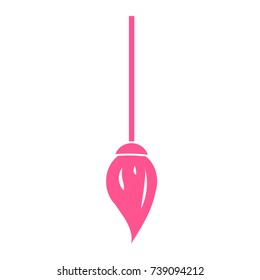 Broom vector illustration. Doodle style. Design, print, logo, symbol, decor, textile, paper.