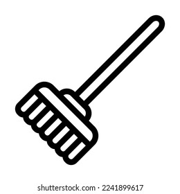 Broom Vector Line Icon Design