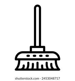 Broom Vector Line Icon Design