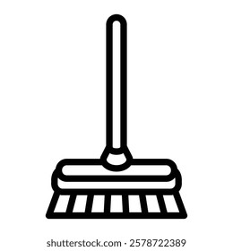 Broom Vector Line Icon Design