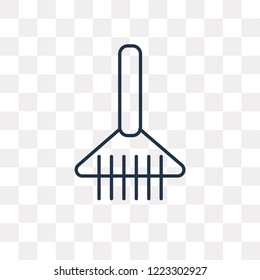 Broom vector outline icon isolated on transparent background, high quality linear Broom transparency concept can be used web and mobile