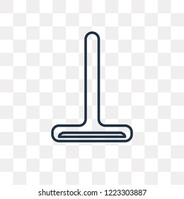 Broom vector outline icon isolated on transparent background, high quality linear Broom transparency concept can be used web and mobile