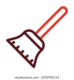 Broom Vector Thick Line Two Color Icons For Personal And Commercial Use.
